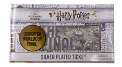 HARRY POTTER SILVER PLATED TICKET QUIDDITCH WORLDCUP FINAL